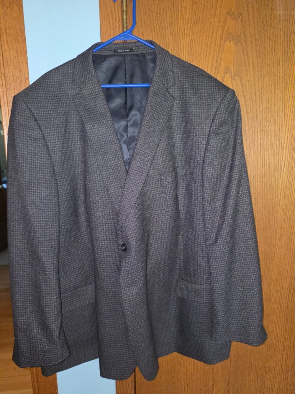 Proto Umo Sport Coat/Blazer 56R Black and Grey